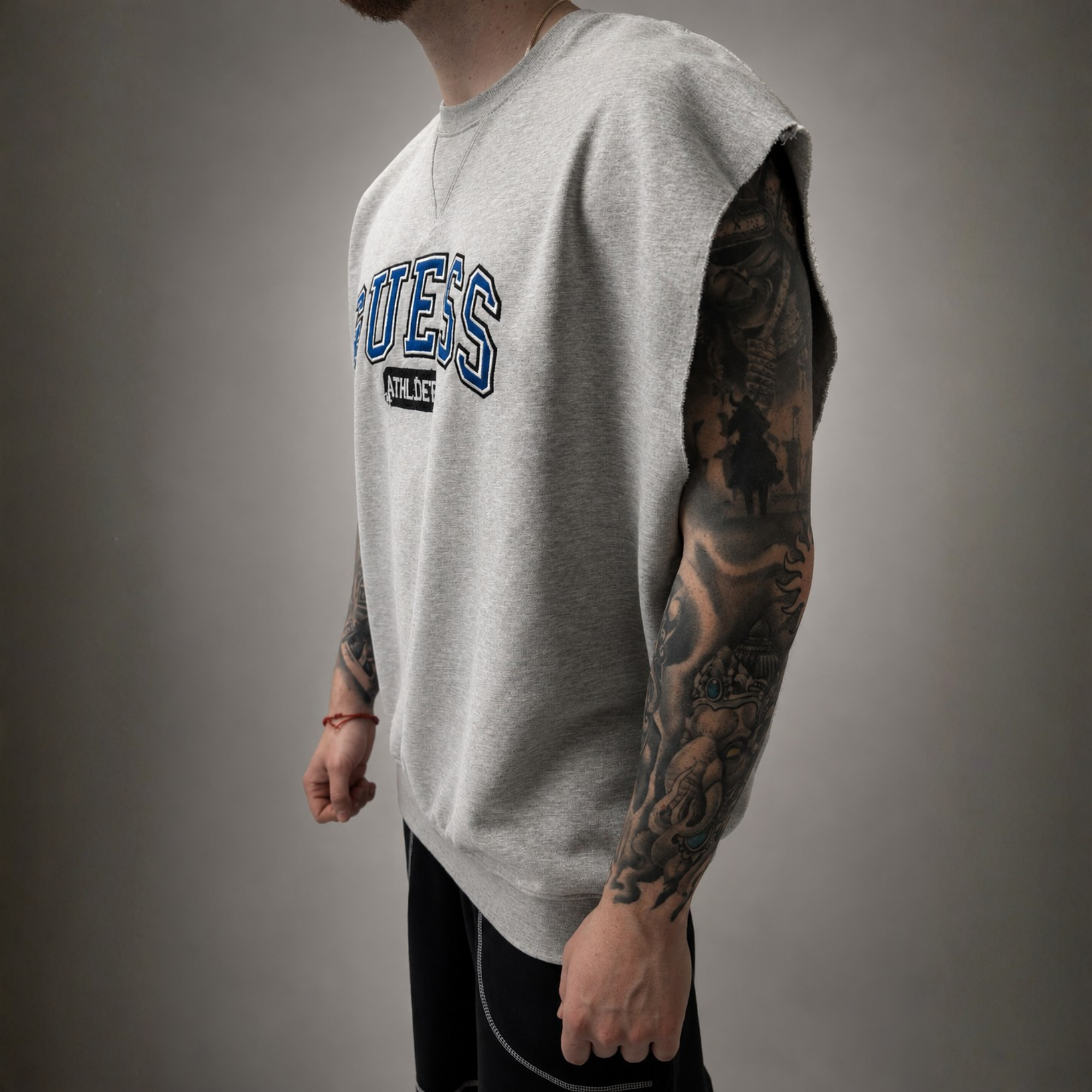Guess Oversized Sweat Vest Grey
