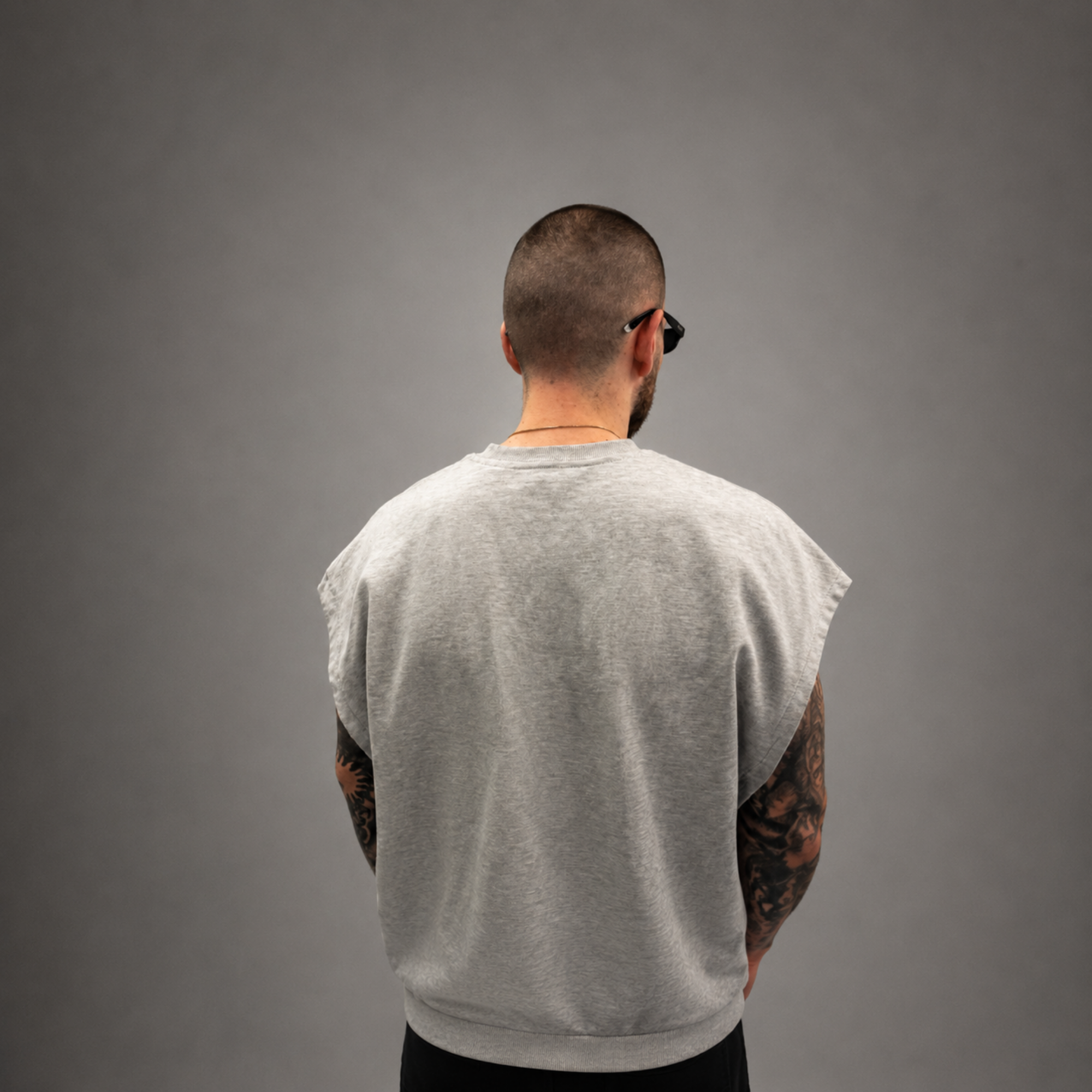 Guess Oversized Sweat Vest Grey