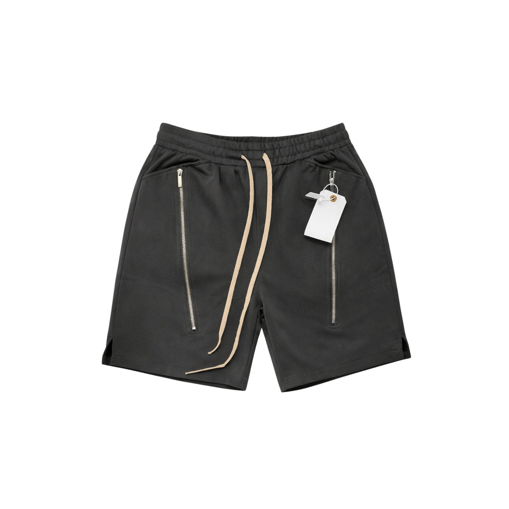 Dark Grey Shorts With Zips
