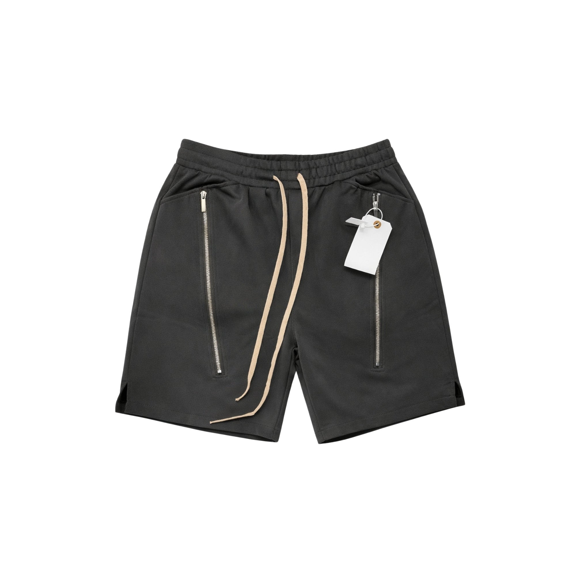 Dark Grey Shorts With Zips