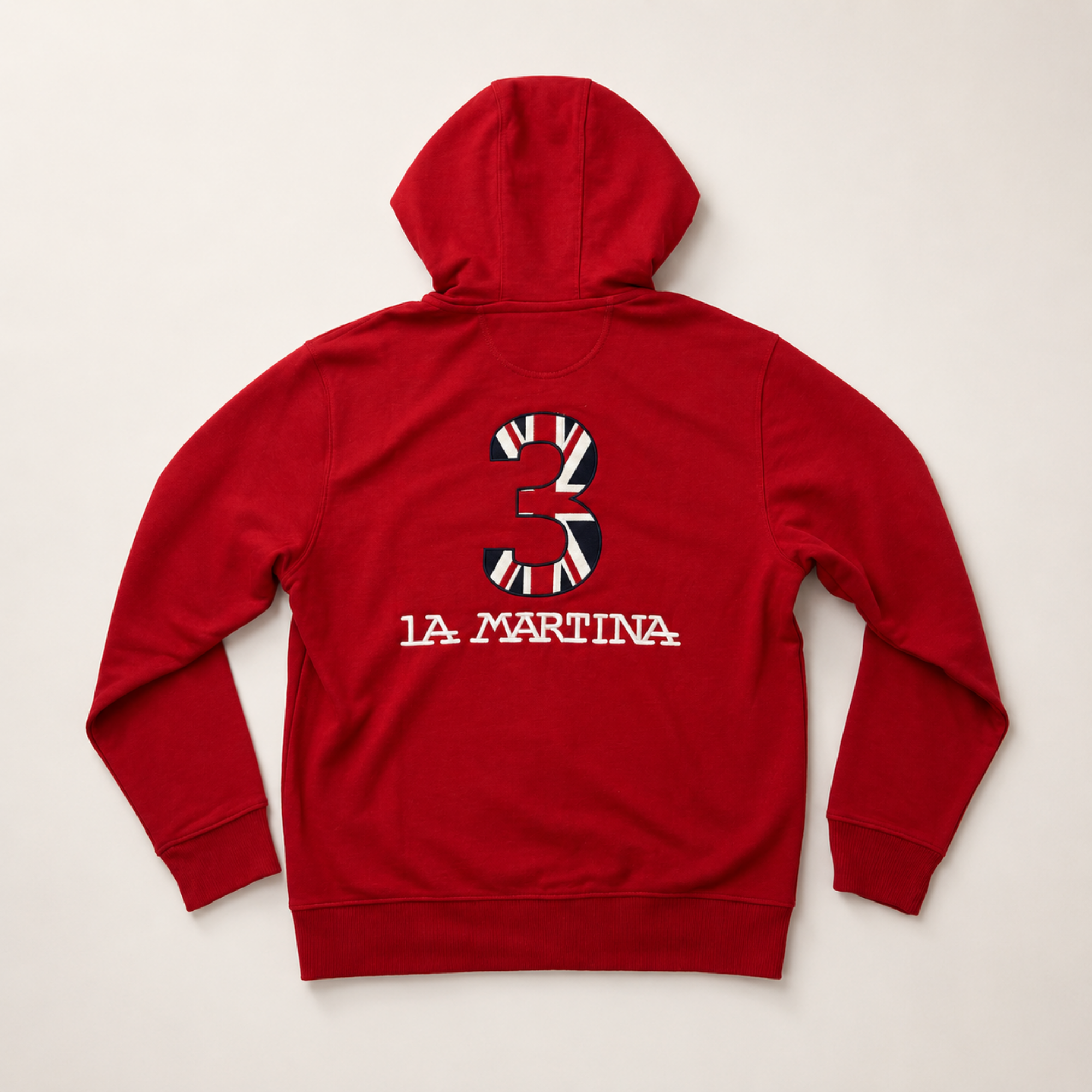 La Martina Zip-Up Hoodie Red