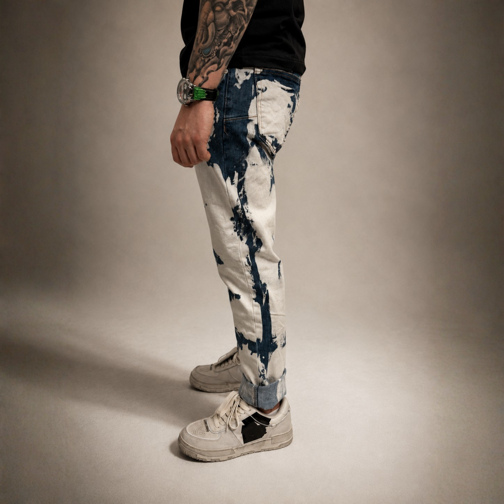 Purple Brand Bleached Jeans Light Blue