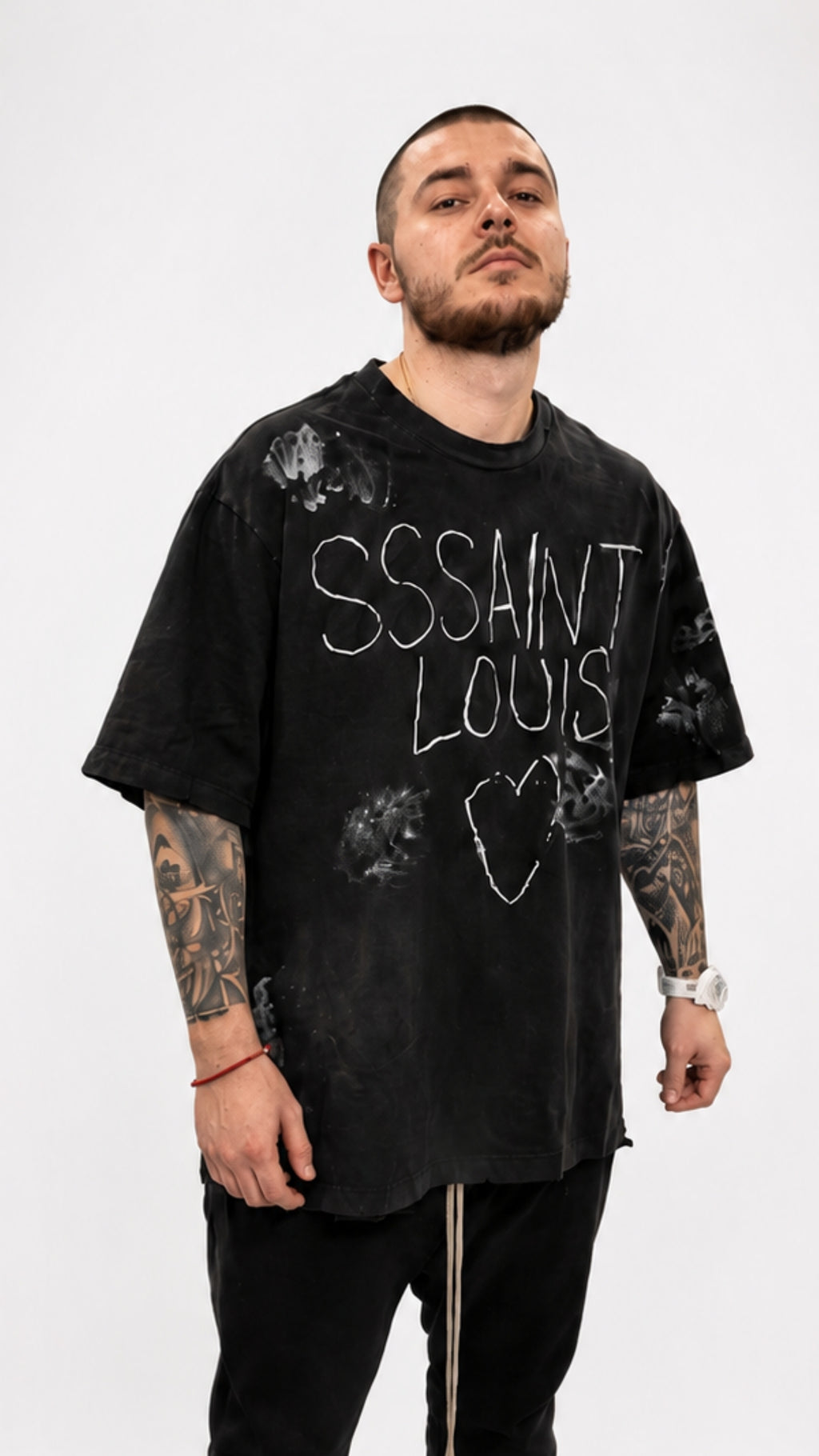 SSSAINT LOUIS Черна тениска