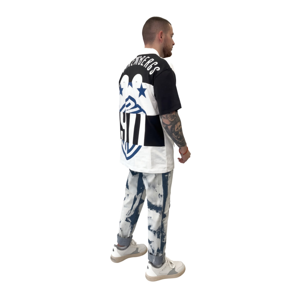 Bikkembergs Back Print Oversized Polo White