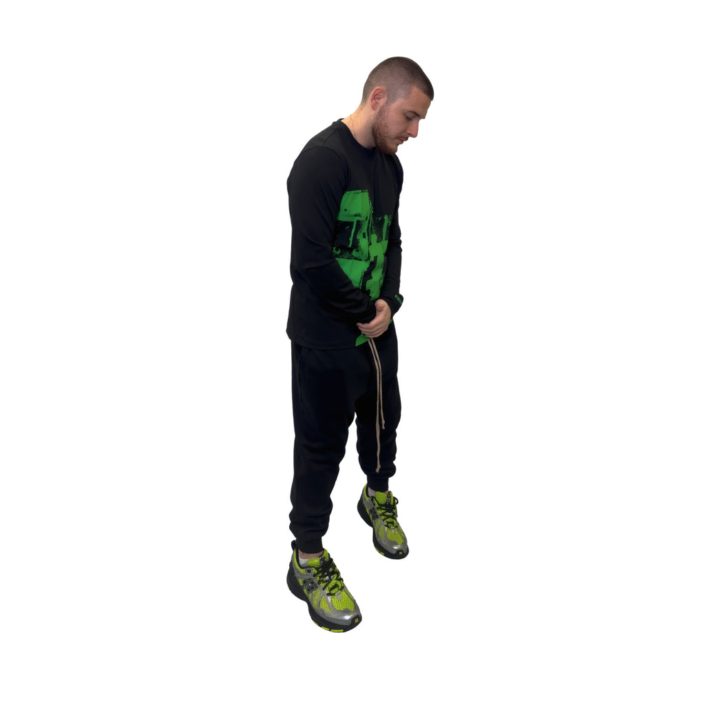 Bikkembergs Long Sleeve T-Shirt Black / Green