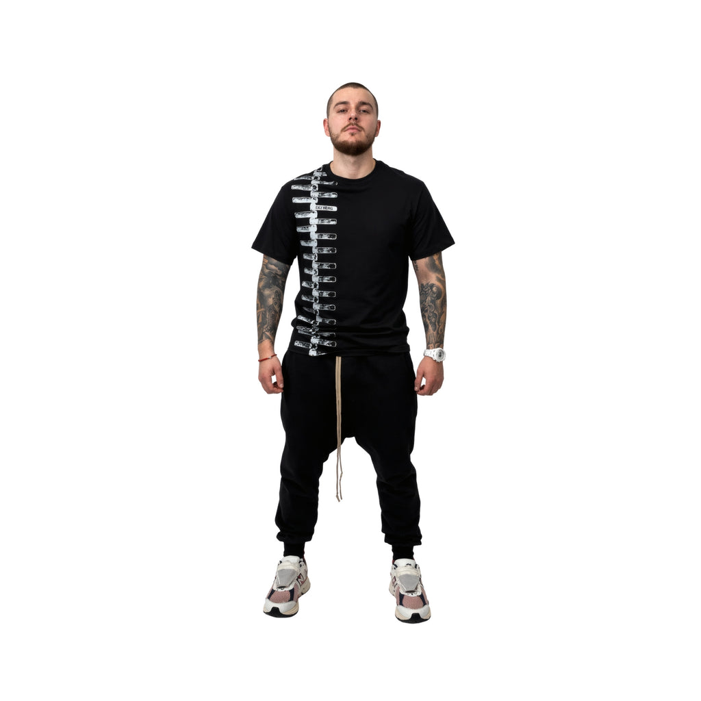 Bikkembergs Zip Detail T-Shirt Black
