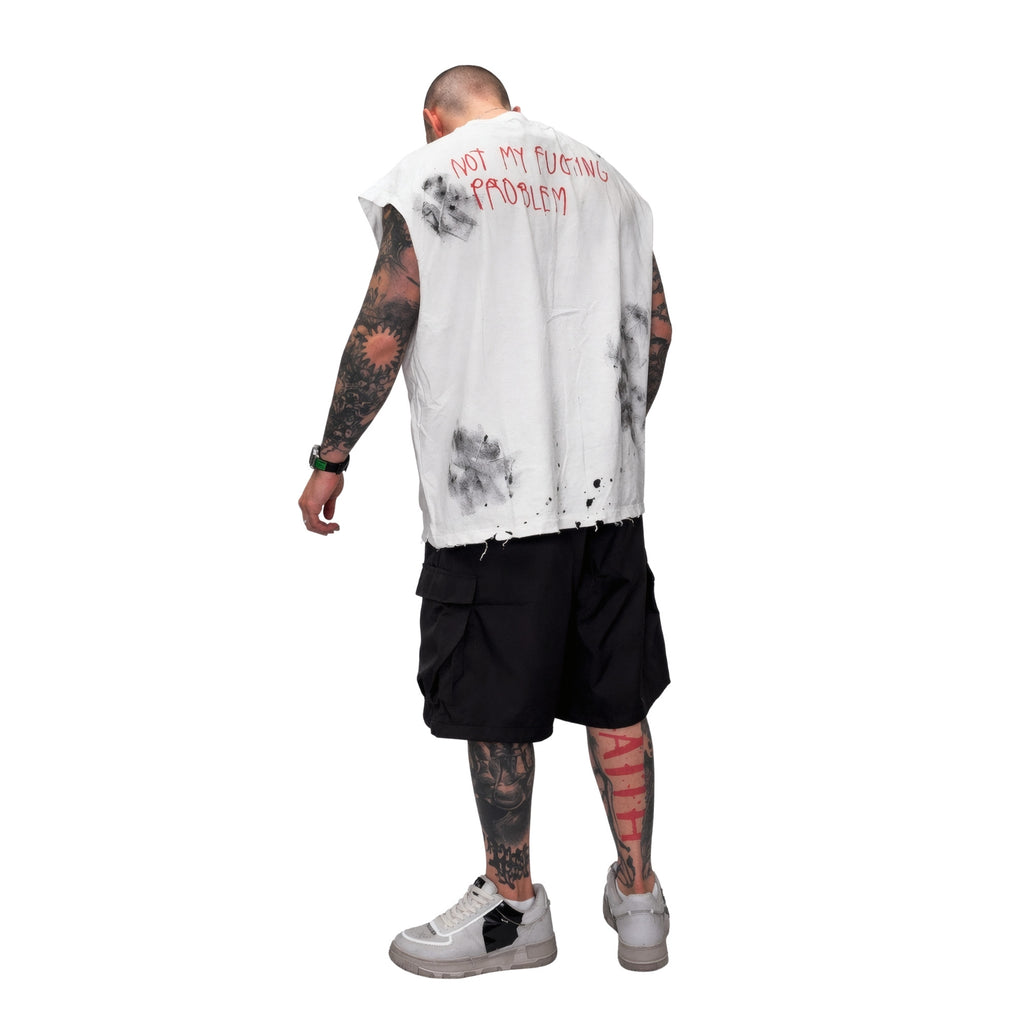 Tank Top Off-White with Graphics