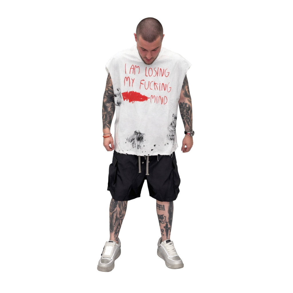 Tank Top Off-White with Graphics