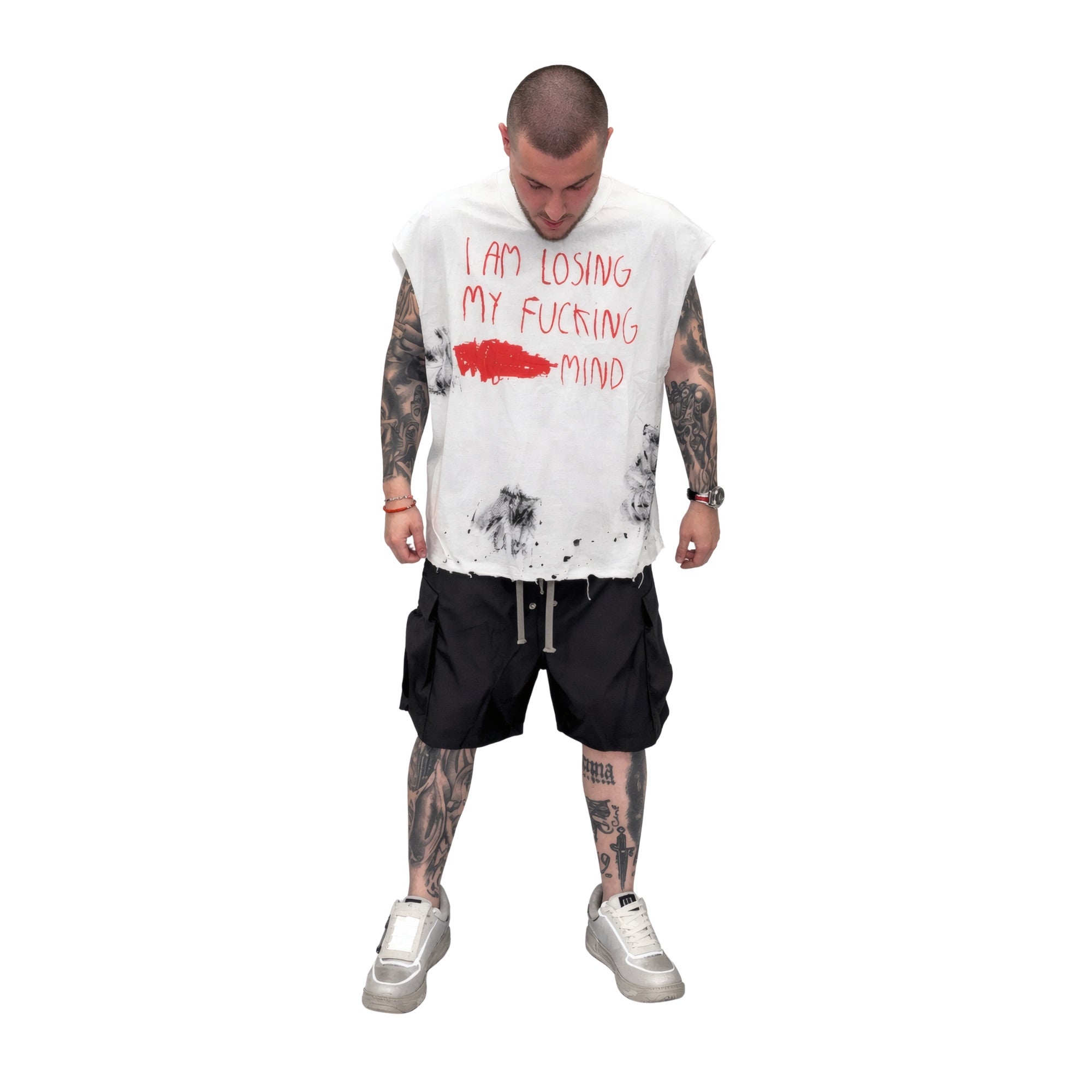 Tank Top Off-White with Graphics
