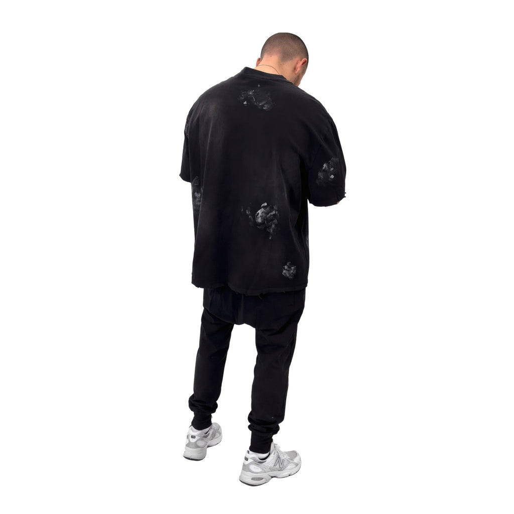 Black T-Shirt Bleached 'St. Luis'