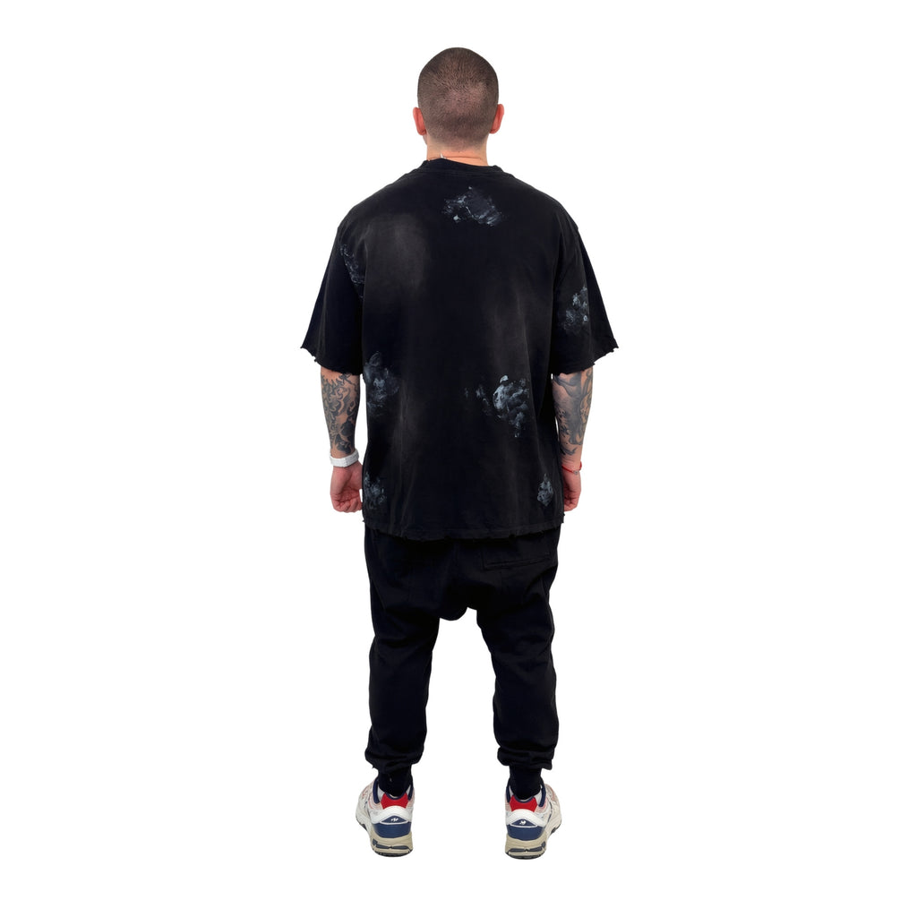 Black T-Shirt Bleached 'St. Luis'