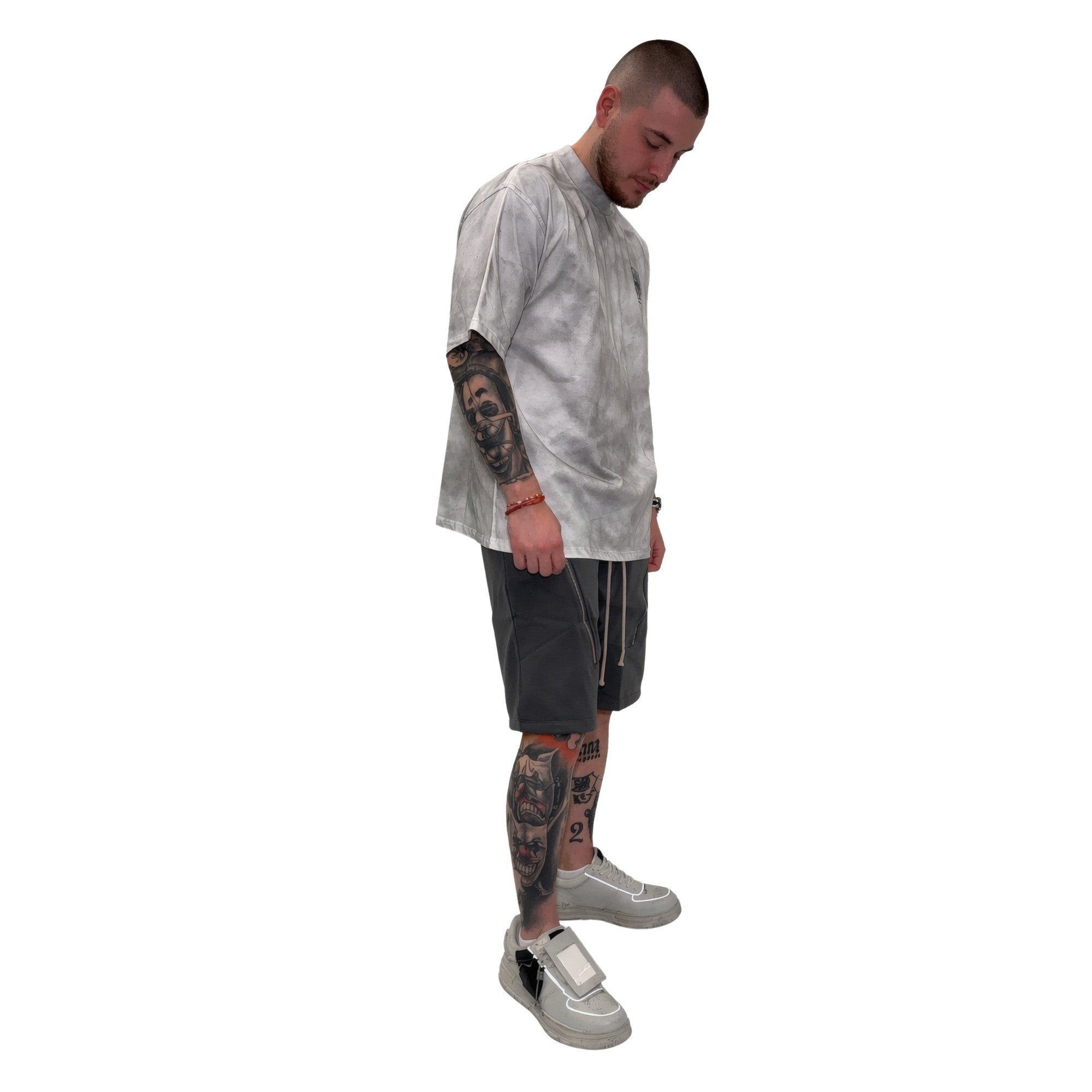 Dark Grey Shorts With Zips