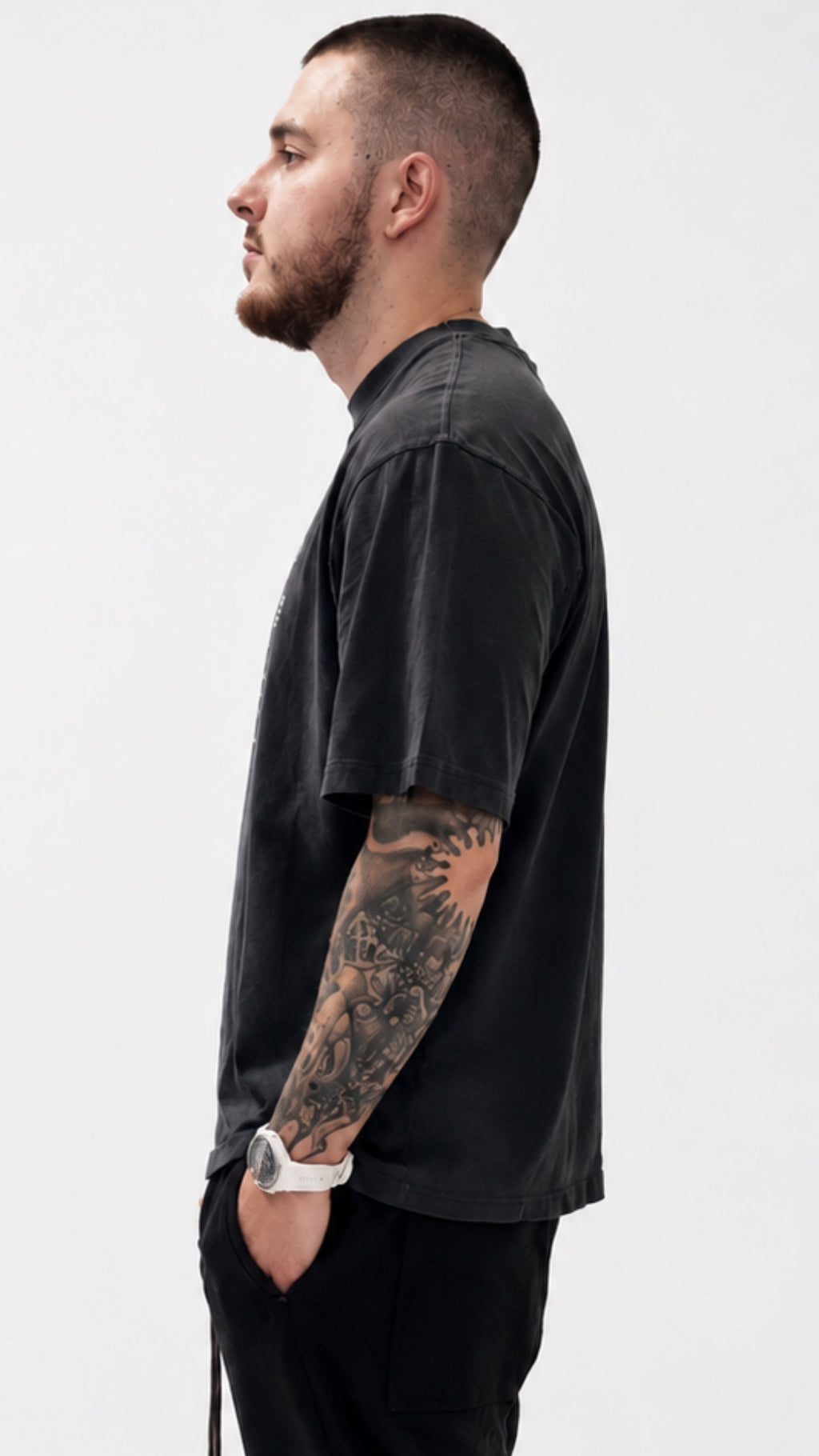 Acne Distressed T-Shirt Blue