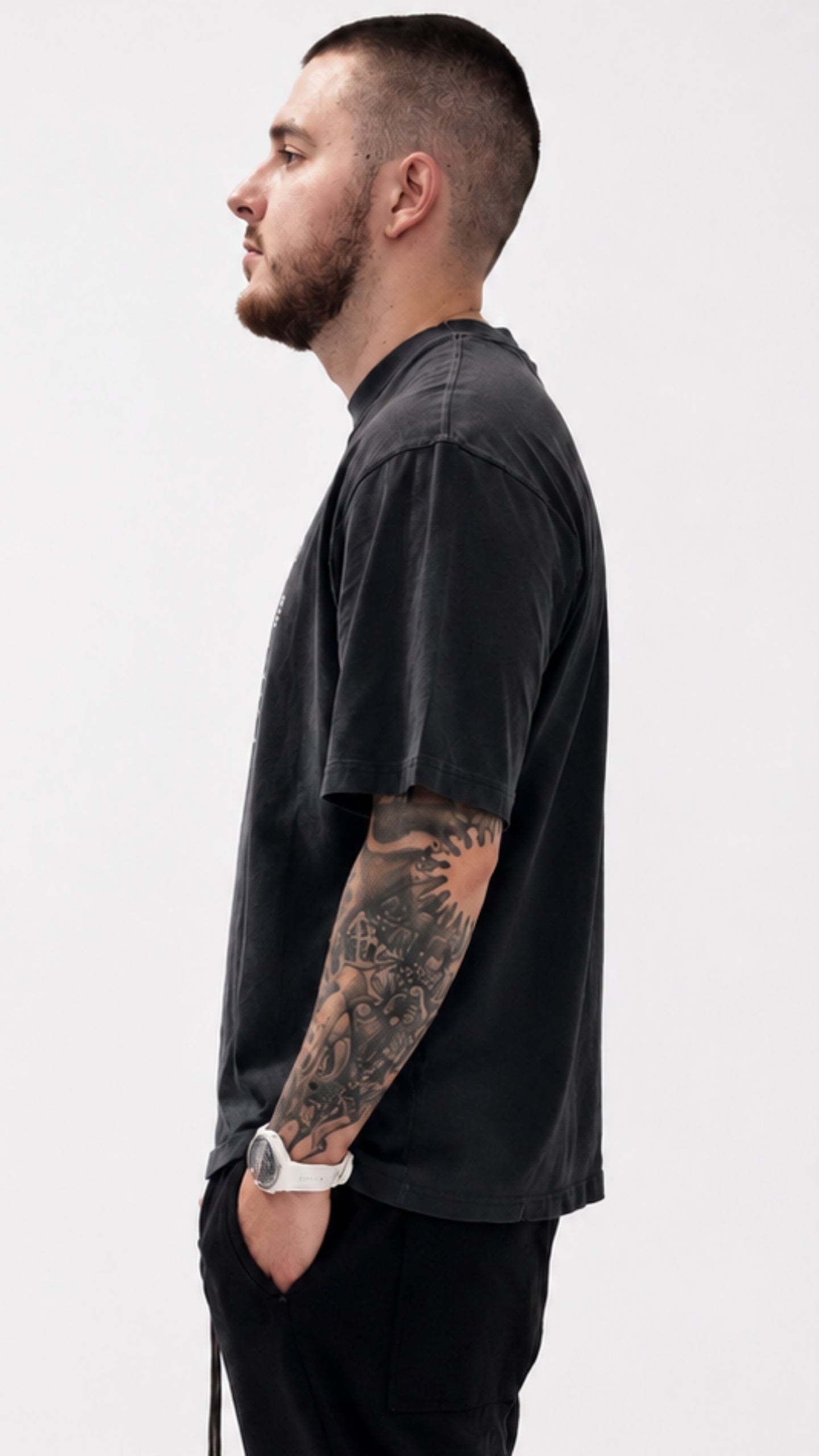 Acne Distressed T-Shirt Blue
