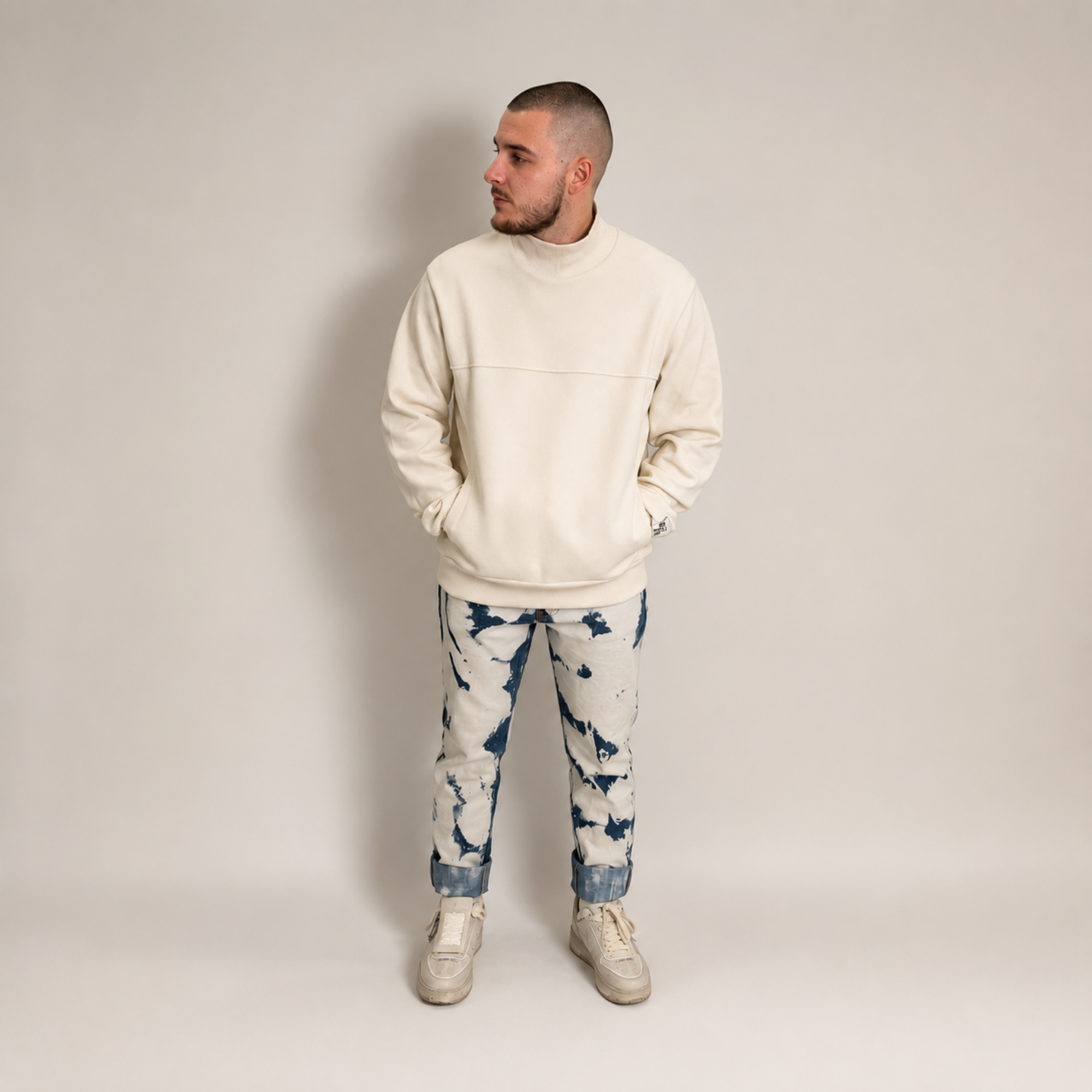 Bikkembergs Turtleneck Sweater Cream