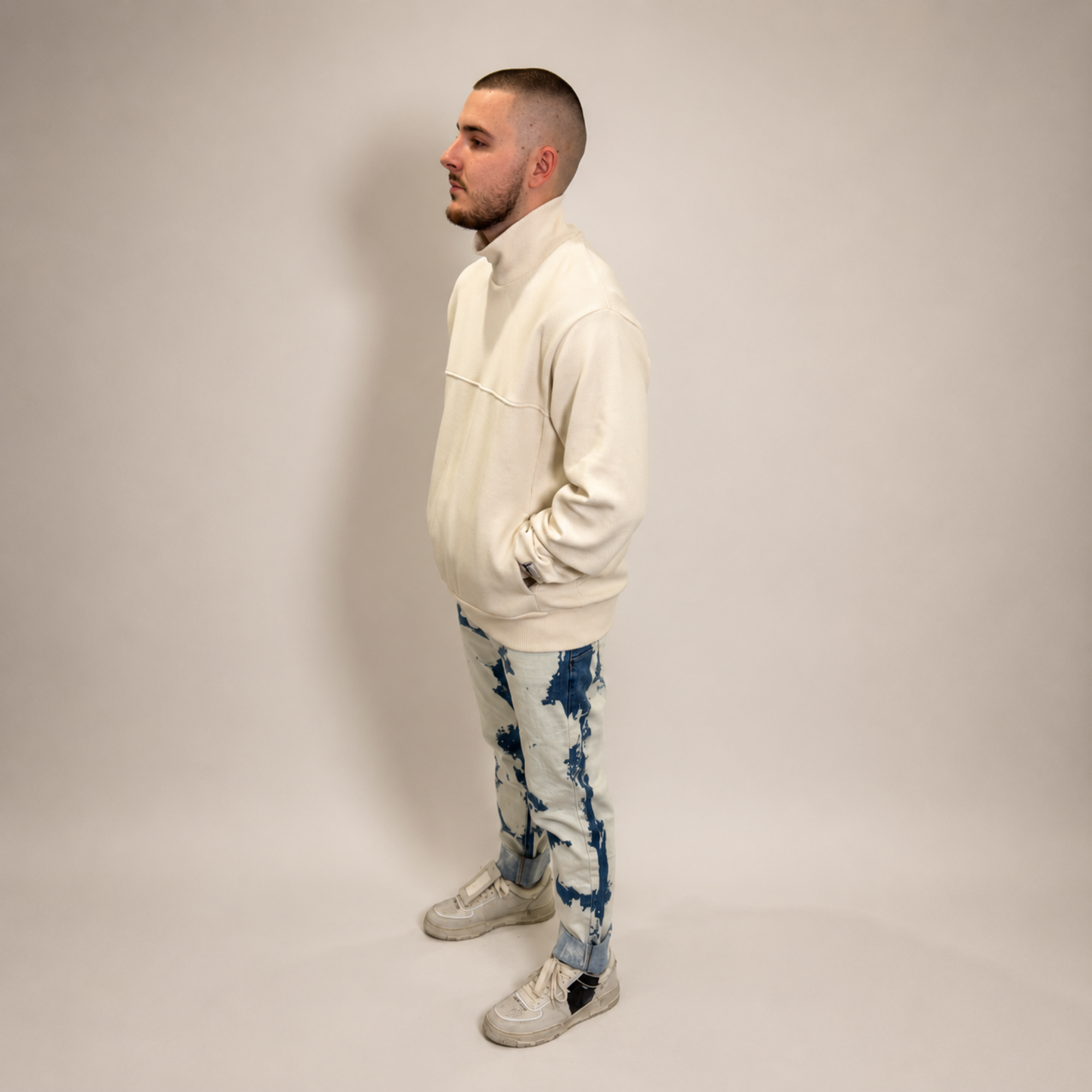 Bikkembergs Turtleneck Sweater Cream