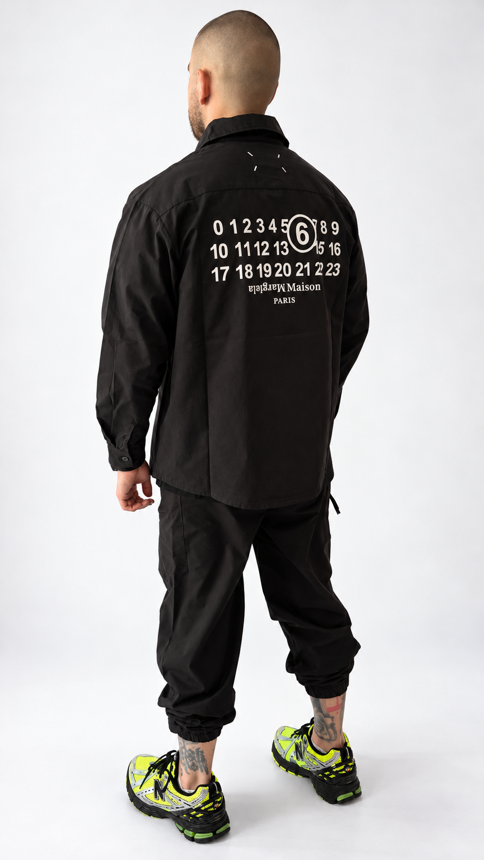MM6 Numbers Logo Black Shirt