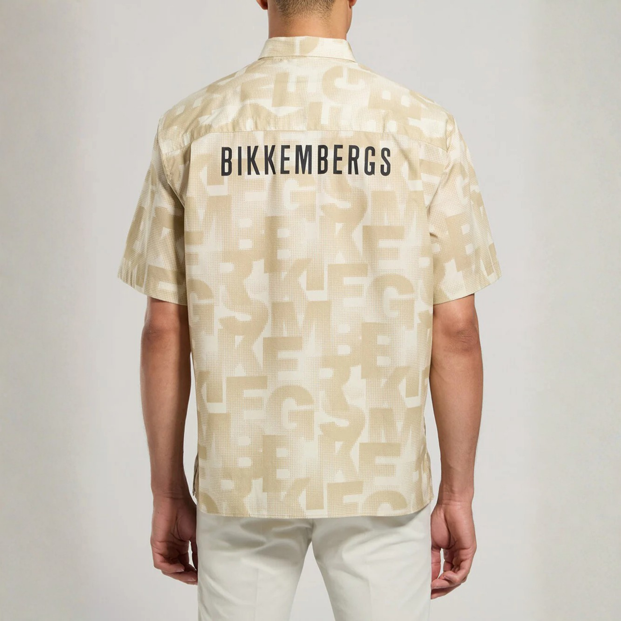 Bikkembergs Short Sleeve Shirt Beige