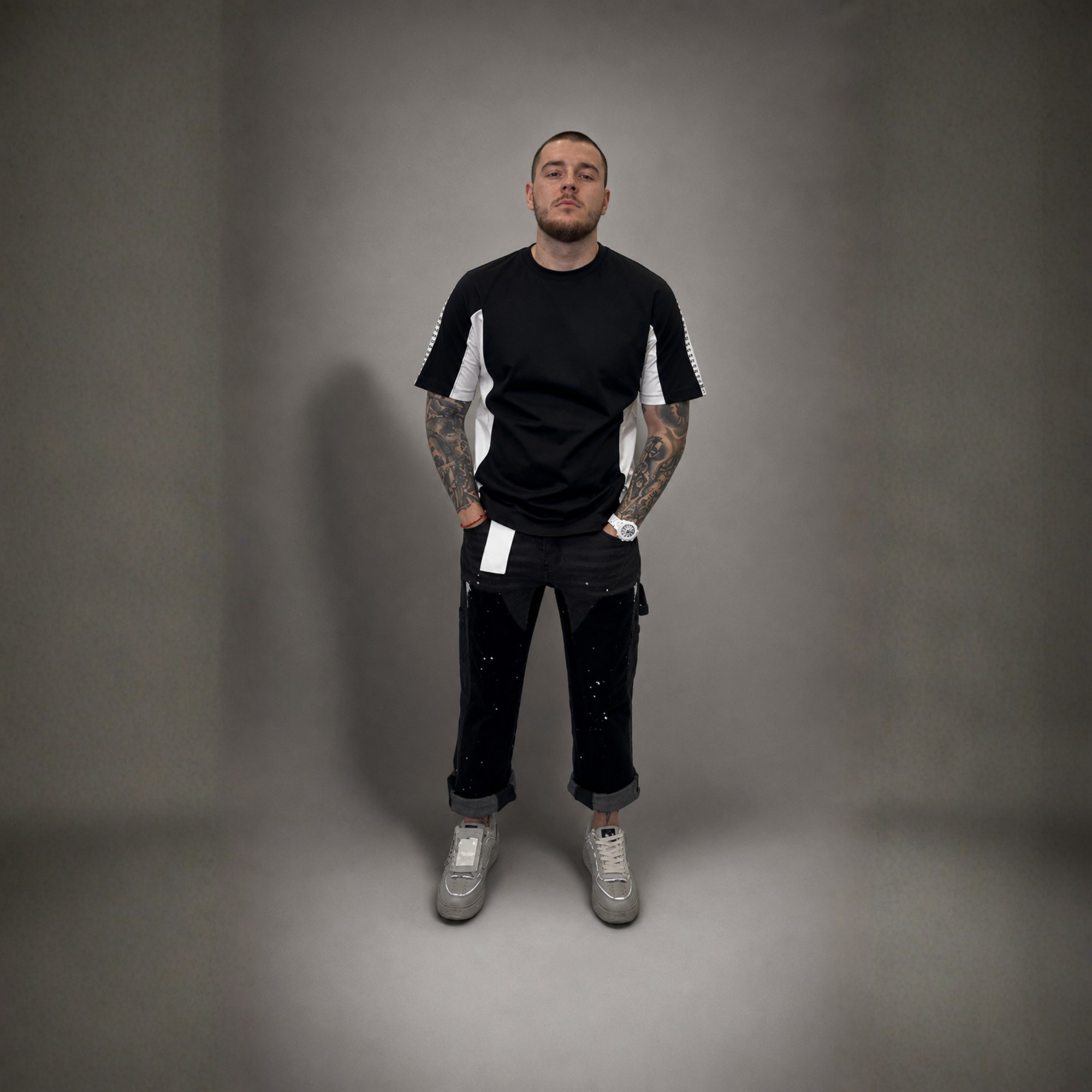 Bikkembergs Two-Tone T-Shirt Black / White