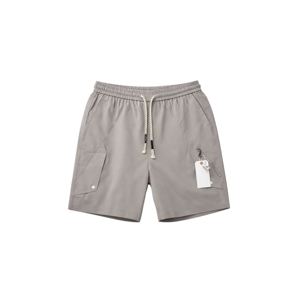 Grey Functional Shorts Zipper