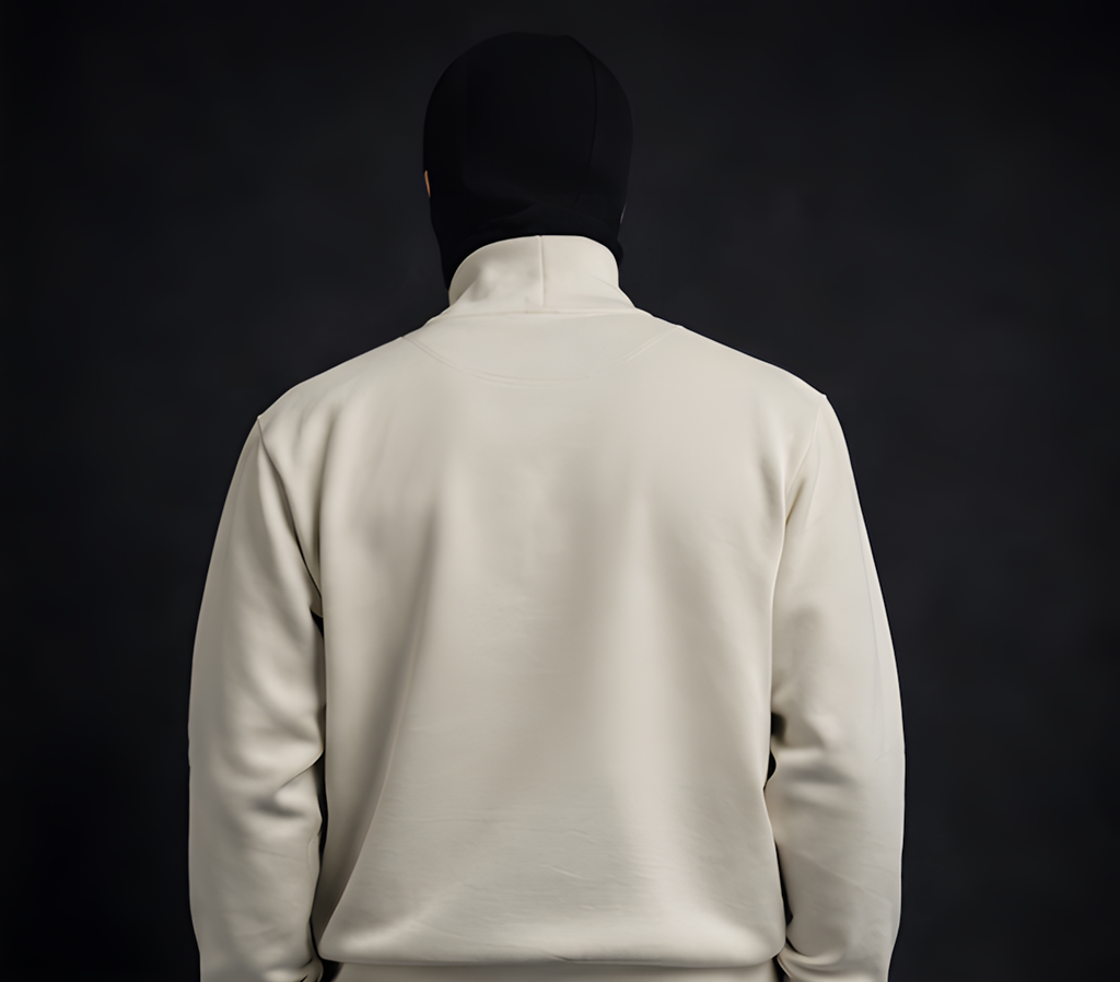 BIKKEMBERGS - OFF WHITE TURTLENECK SWEATSHIRT