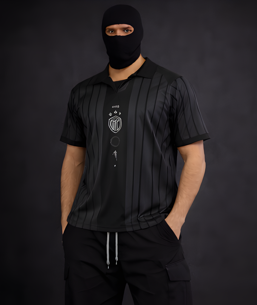 BIKKEMBERGS - BLACK SOCCER POLO