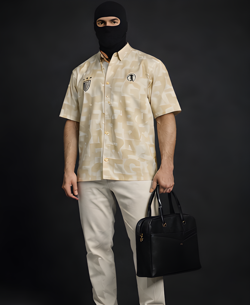 BIKKEMBERGS - BEIGE SOCCER SHIRT