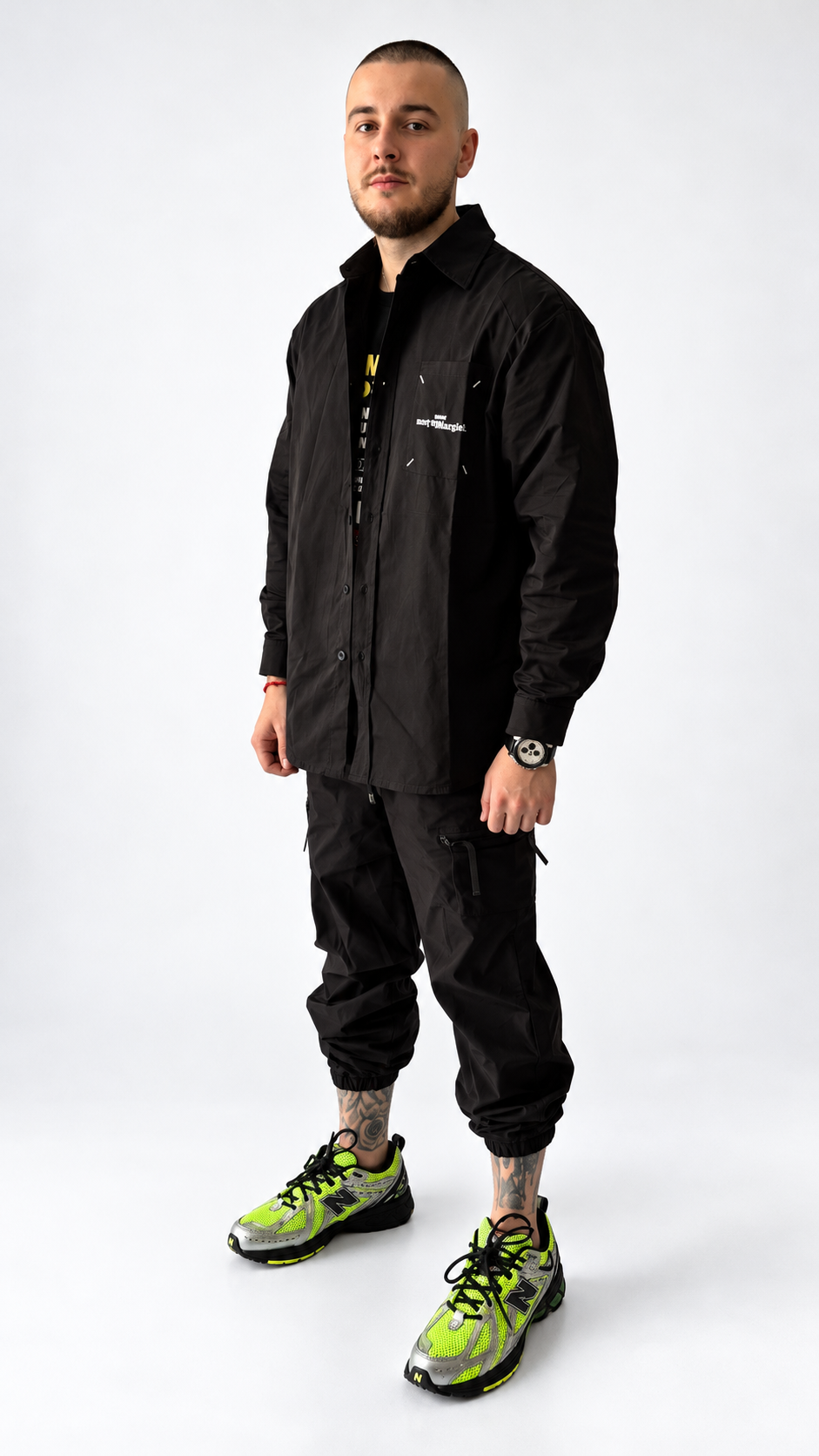 MM6 Numbers Logo Black Shirt