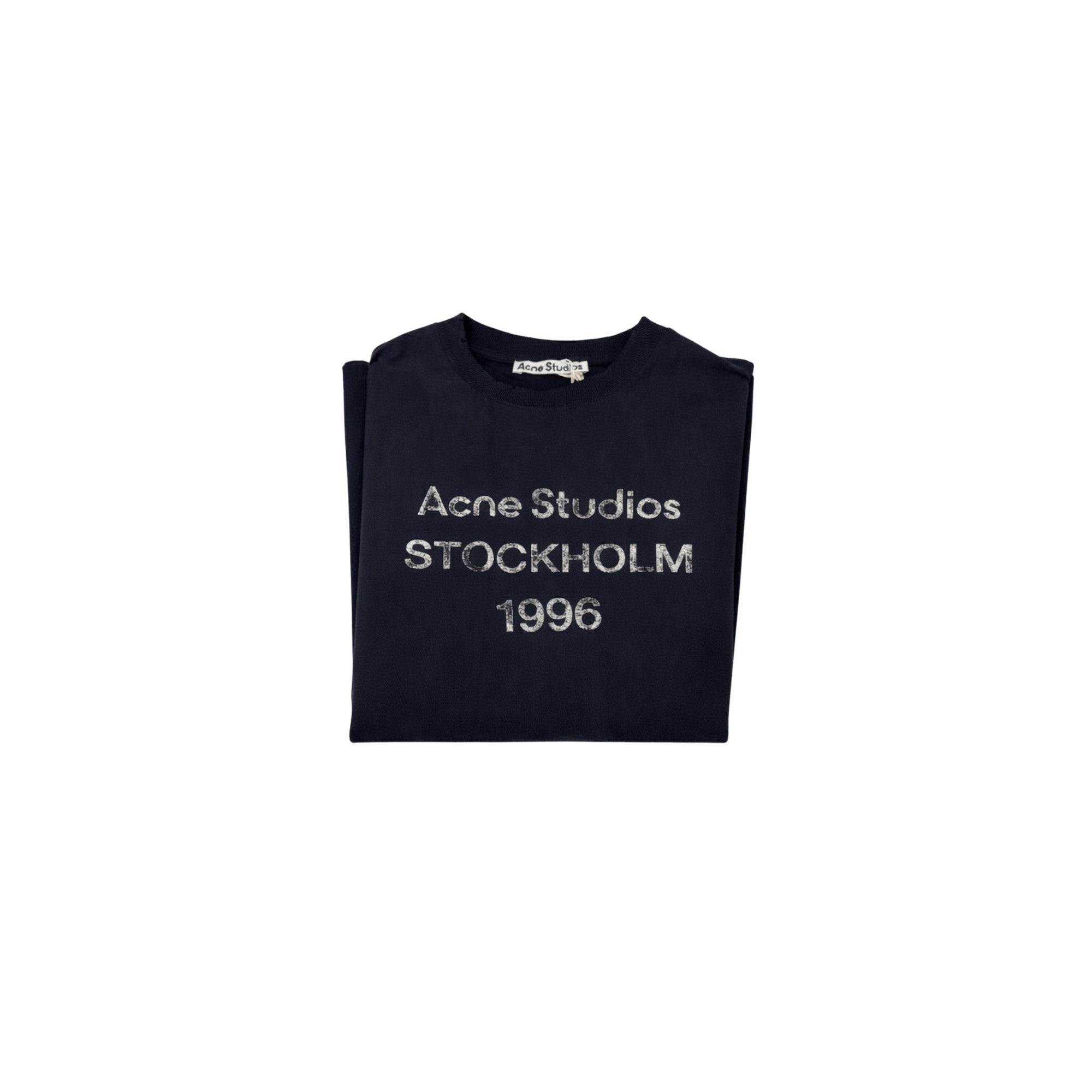 Acne Distressed T-Shirt Blue