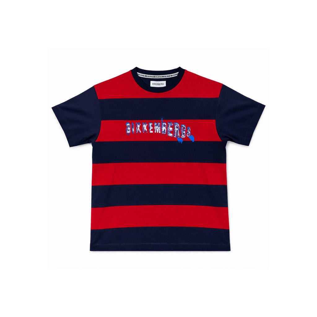 Bikkembergs Short Sleeve T-Shirt Blue / Red