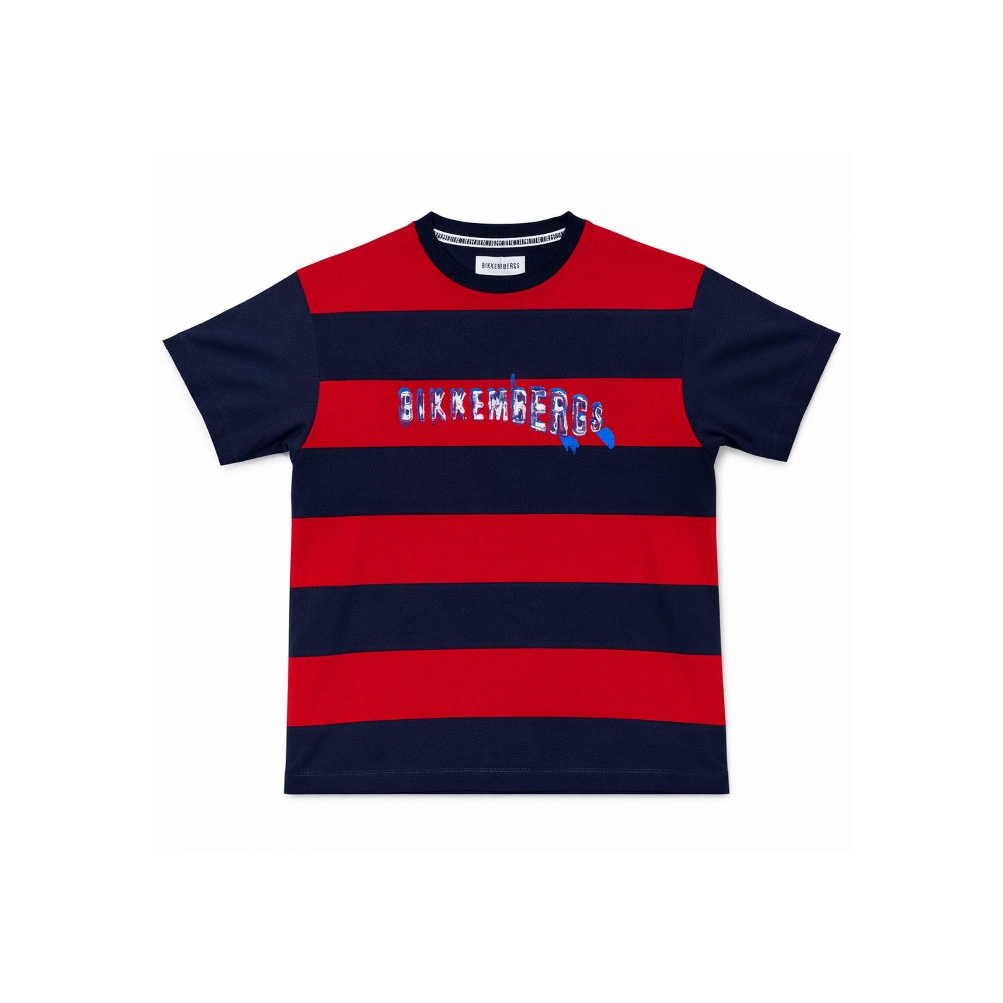 Bikkembergs Short Sleeve T-Shirt Blue / Red