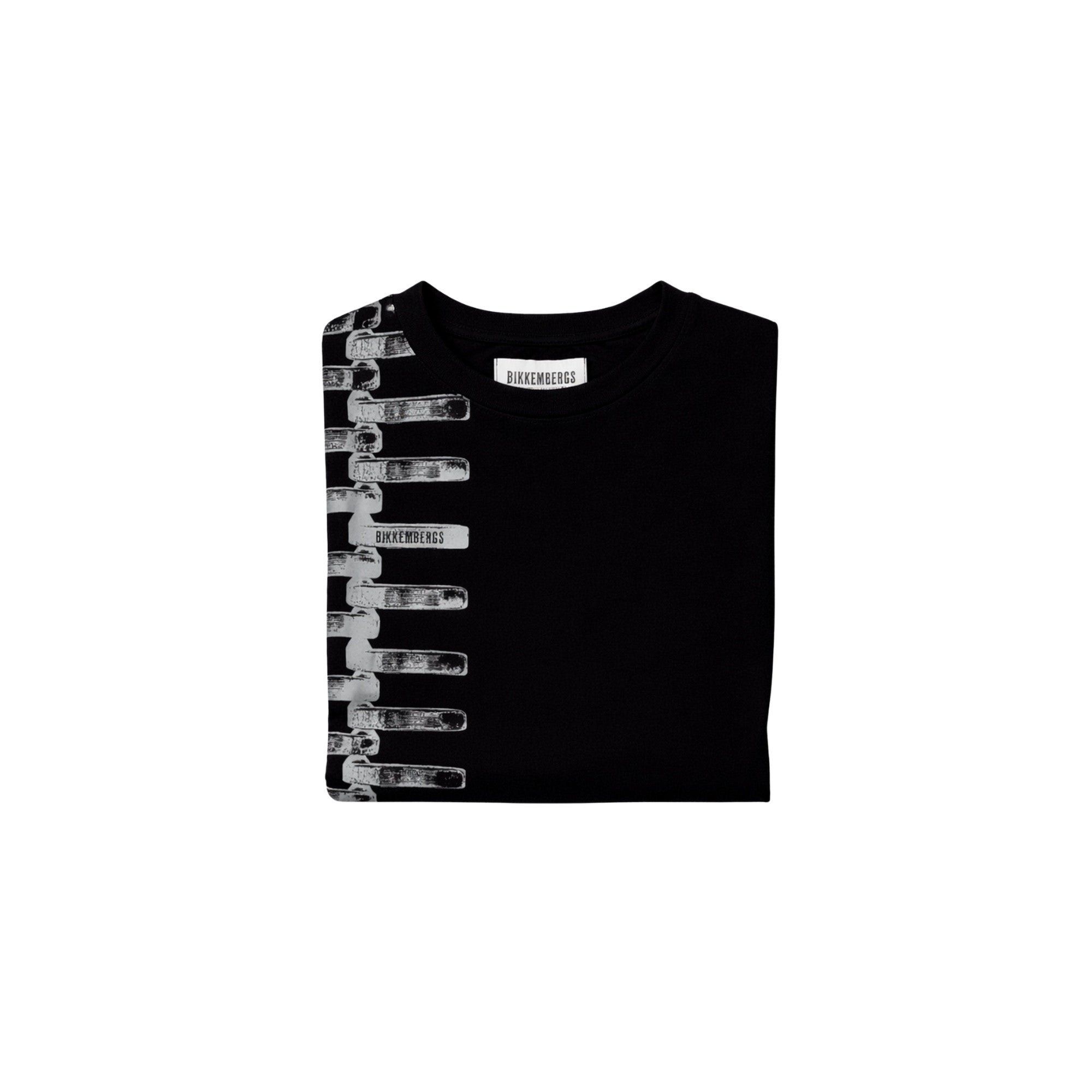 Bikkembergs Zip Detail T-Shirt Black
