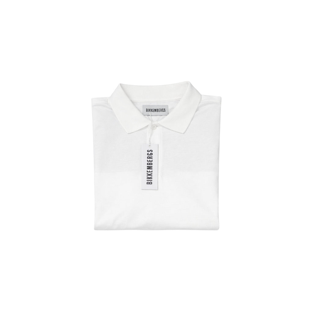 Bikkembergs Back Print Oversized Polo White
