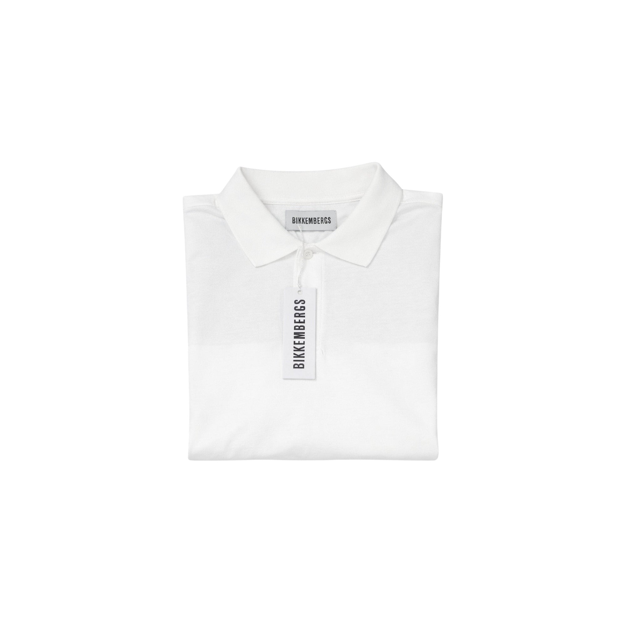 Bikkembergs Back Print Oversized Polo White