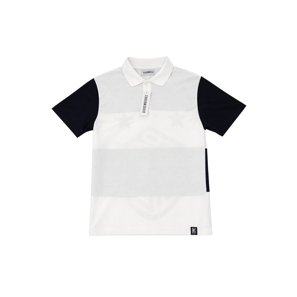Bikkembergs Back Print Oversized Polo White