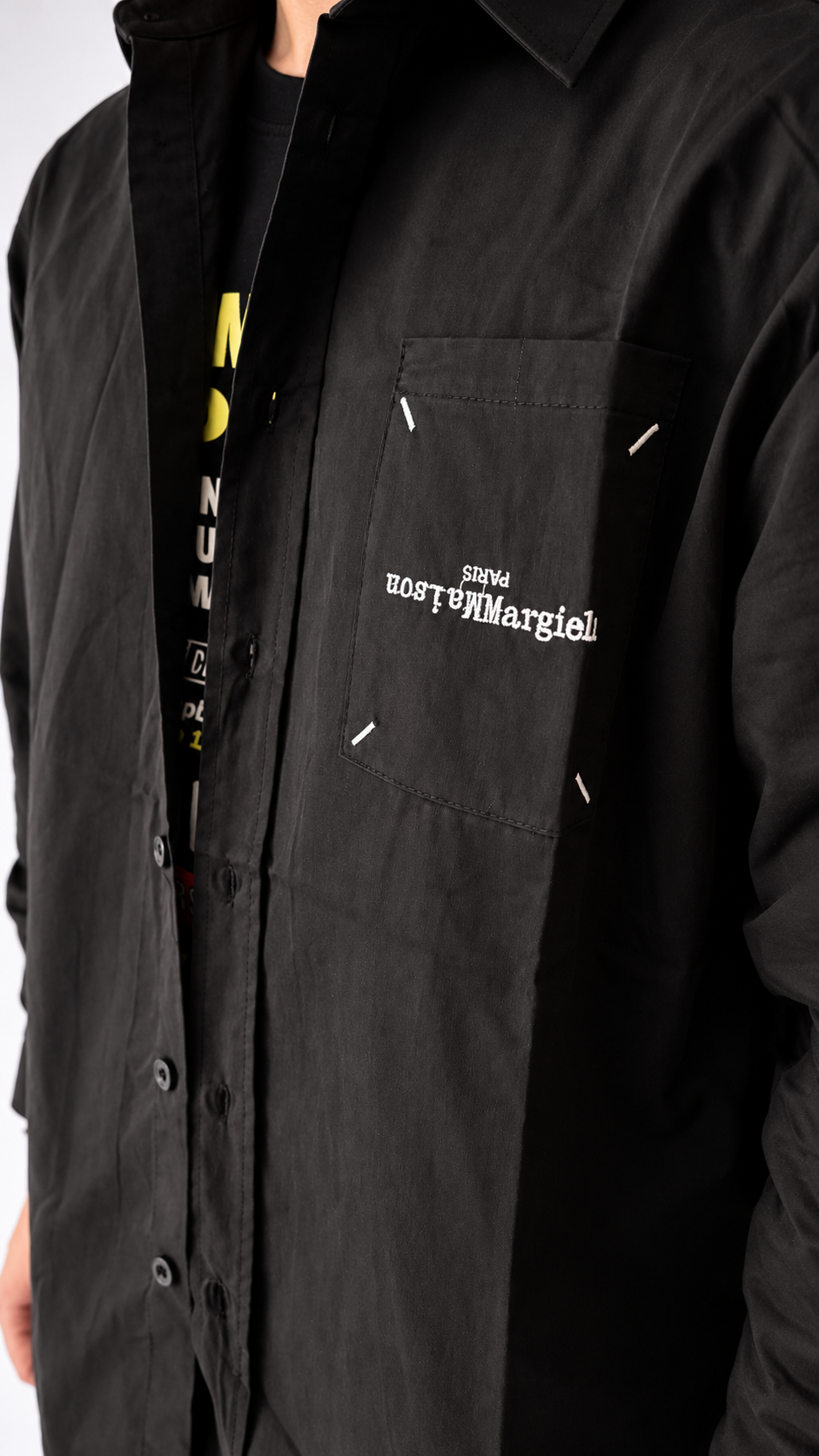 MM6 Numbers Logo Black Shirt