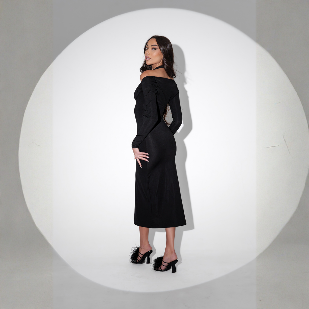 ASCADIA Black Dress