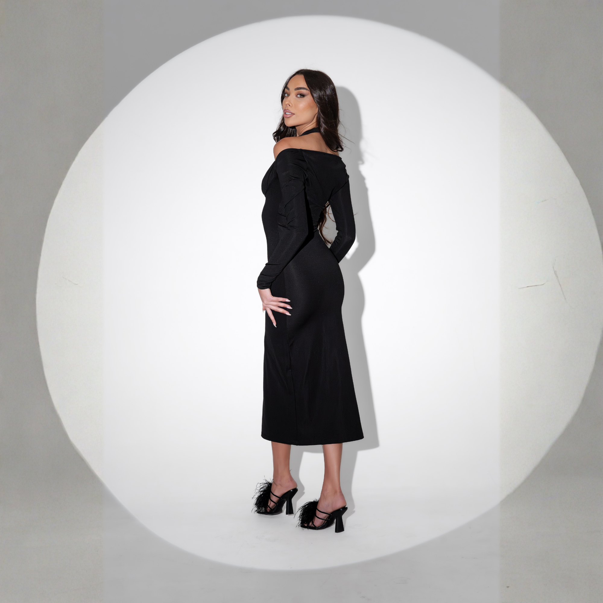 ASCADIA Black Dress