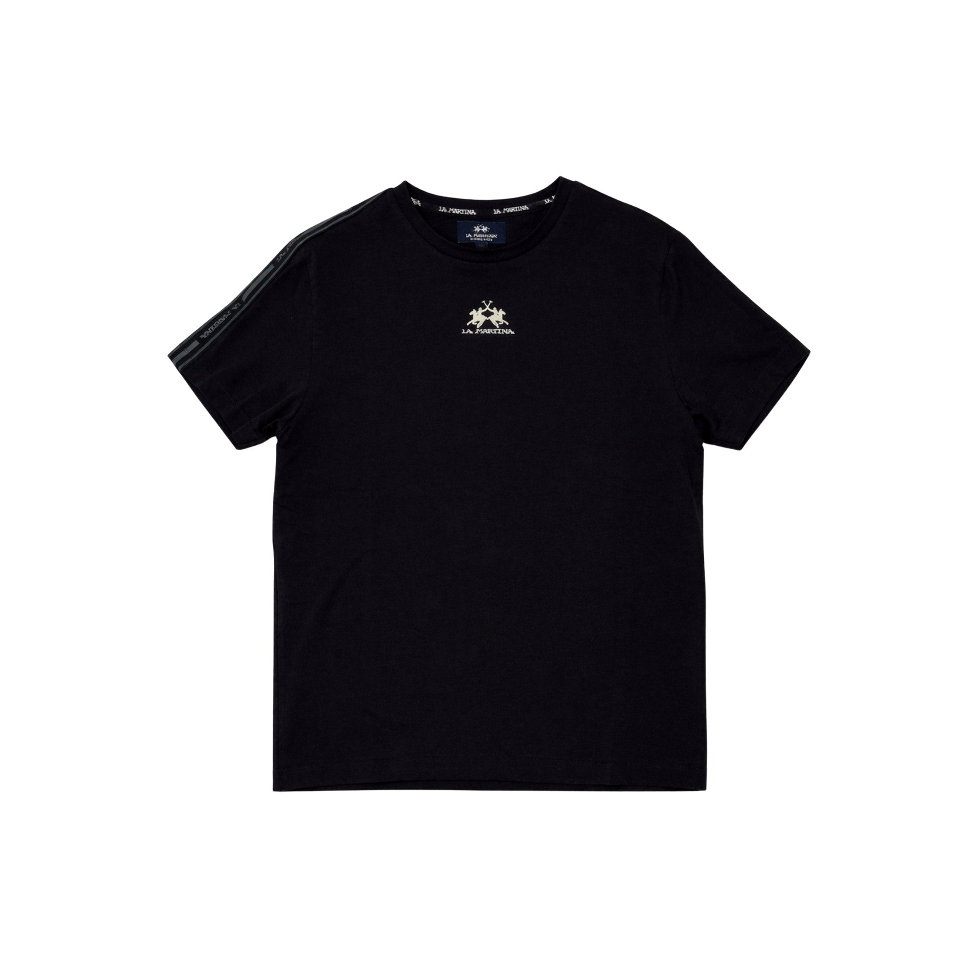 La Martina Short Sleeve Striped T-Shirt Black