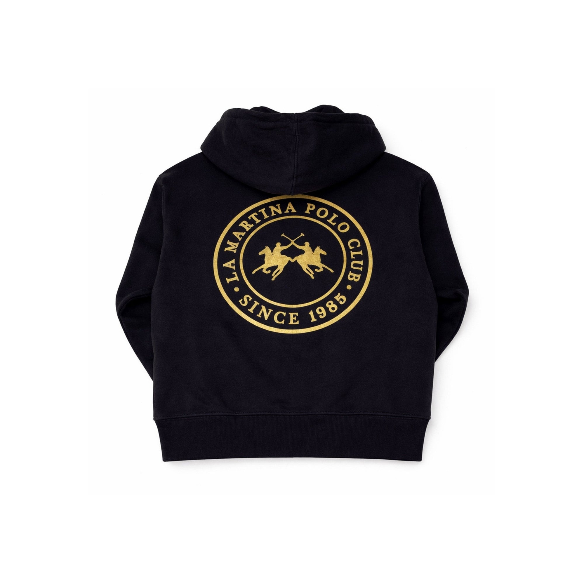 La Martina Zip-Up Hoodie Black / Gold