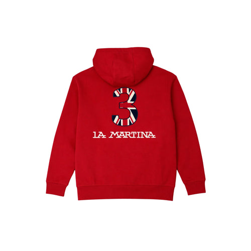 La Martina Zip-Up Hoodie Red