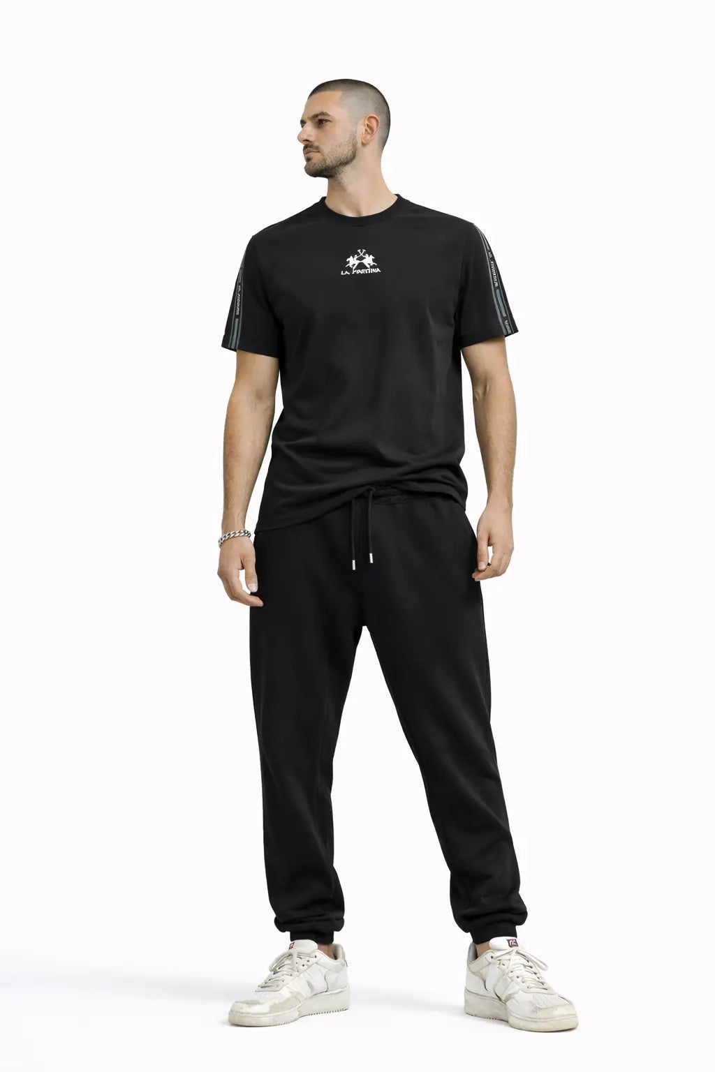 LA MARTINA BLACK TEE