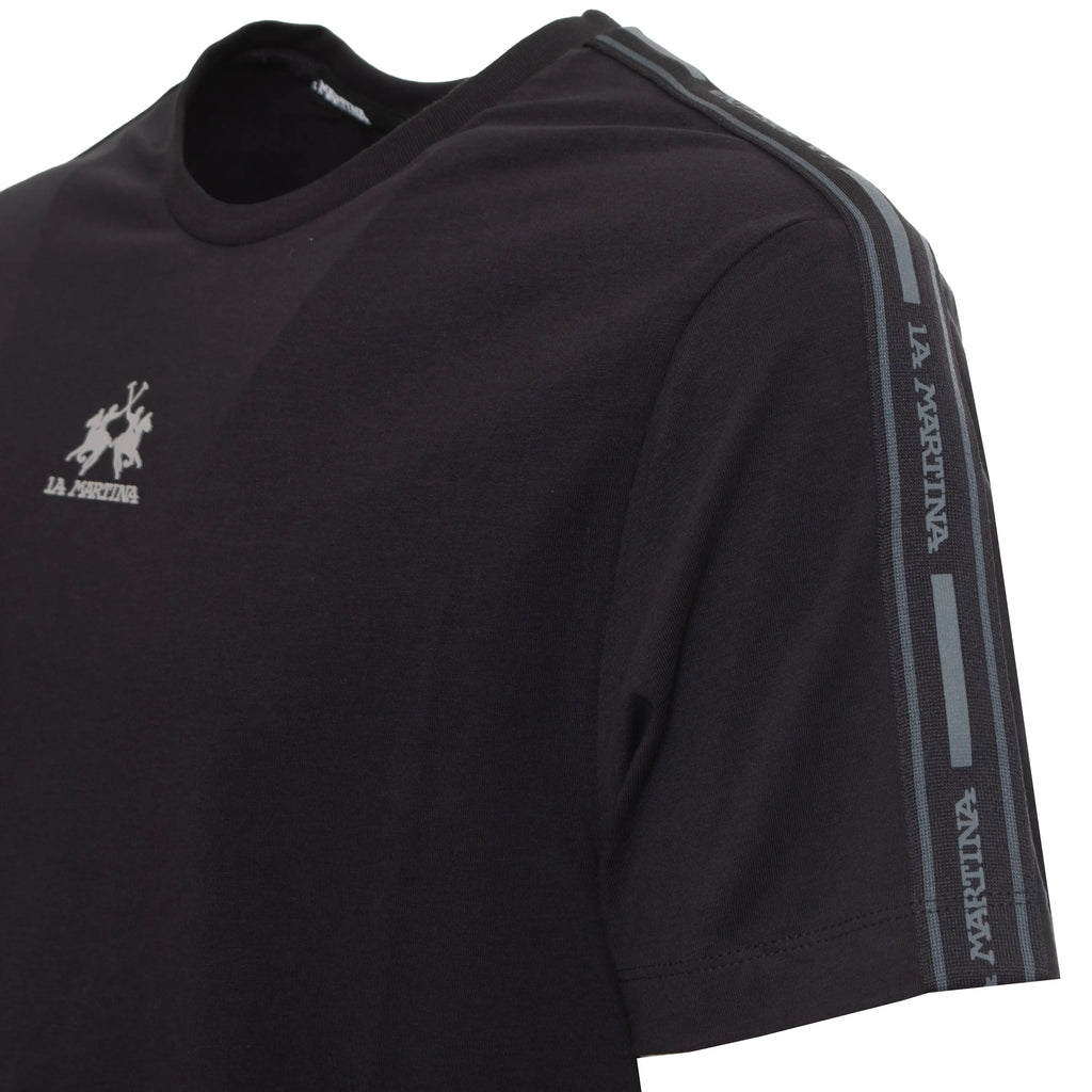 LA MARTINA BLACK TEE