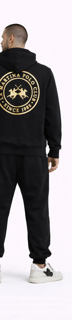 LA MARTINA GOLD LOGO ZIPPER